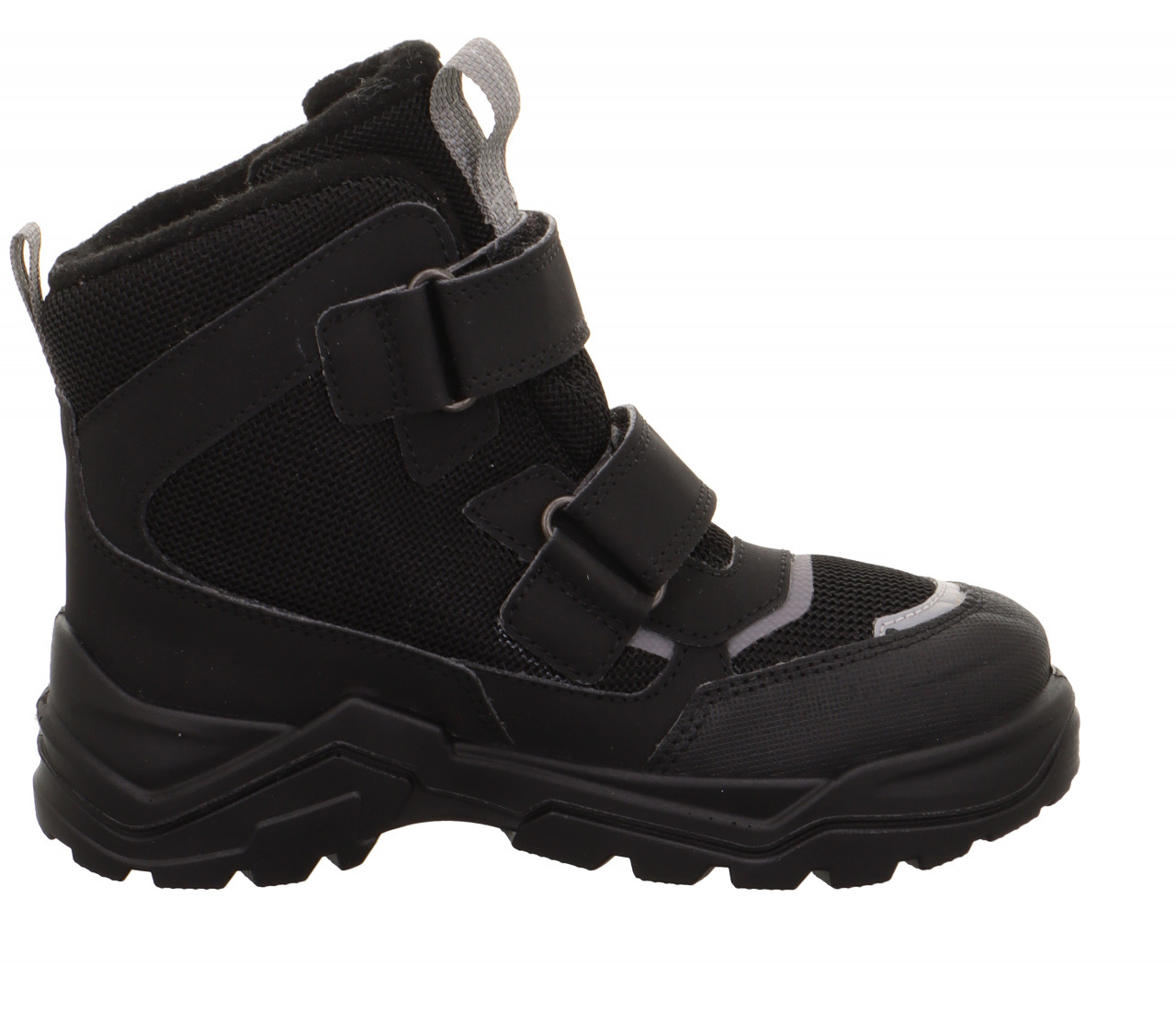SNOW MAX - Schwarz/Hellgrau Boots mit Klettverschluss