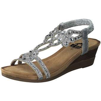 2Go Fashion Keilsandale in silber