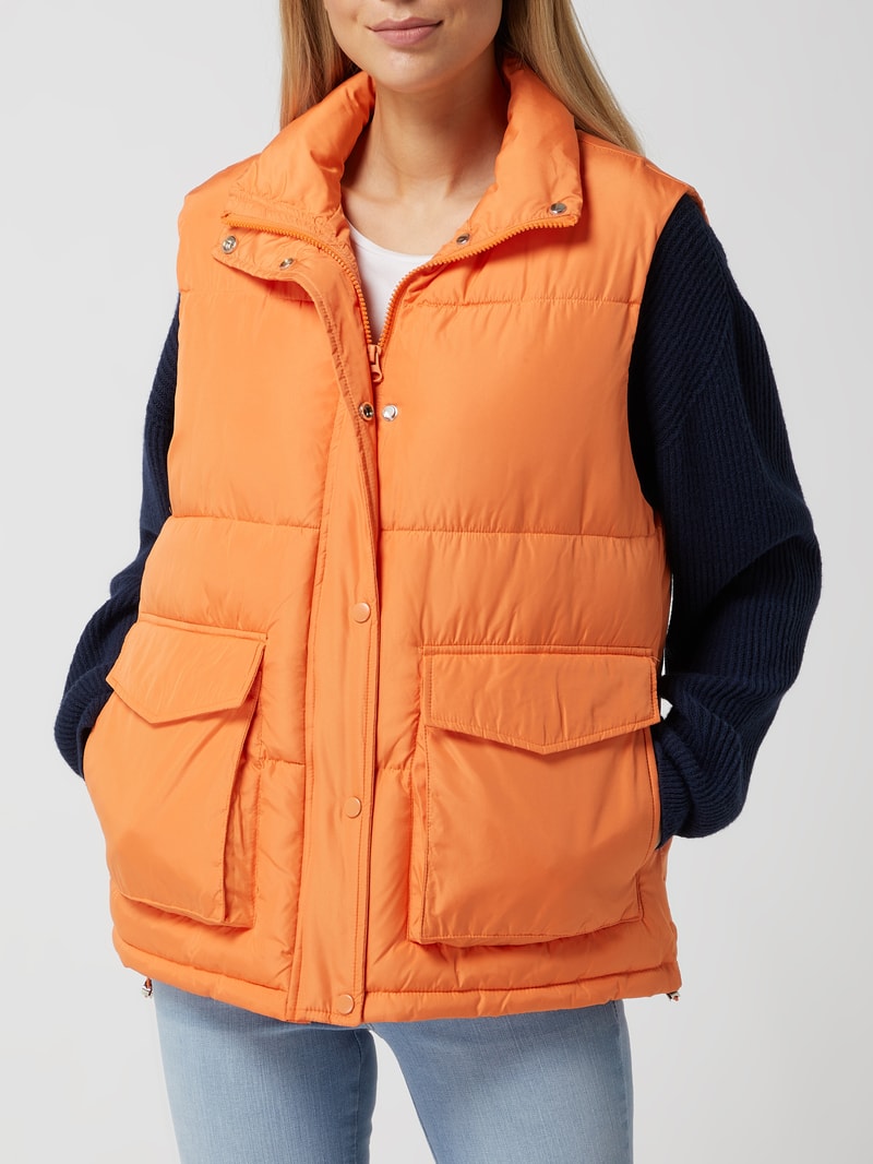 Steppweste mit Stehkragen Modell 'Julissa' in orange