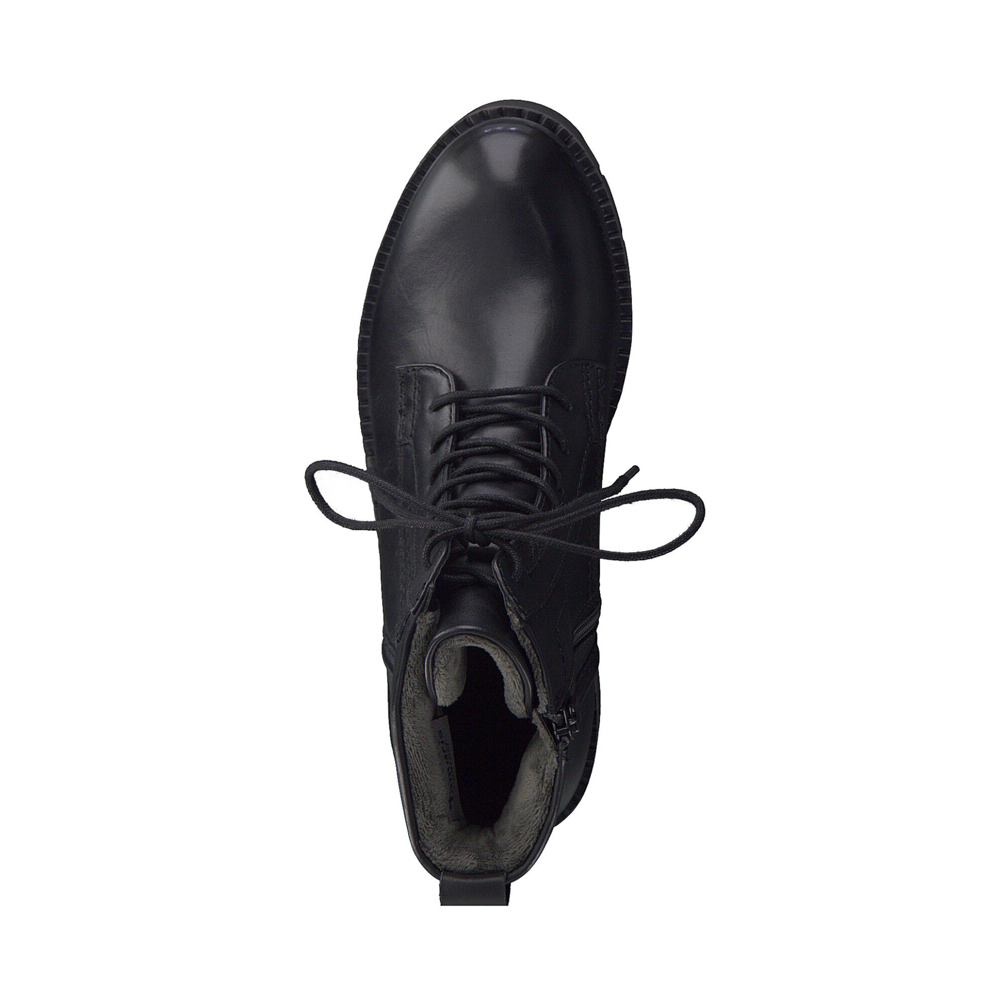 Bottines montantes lacets dessus cuir