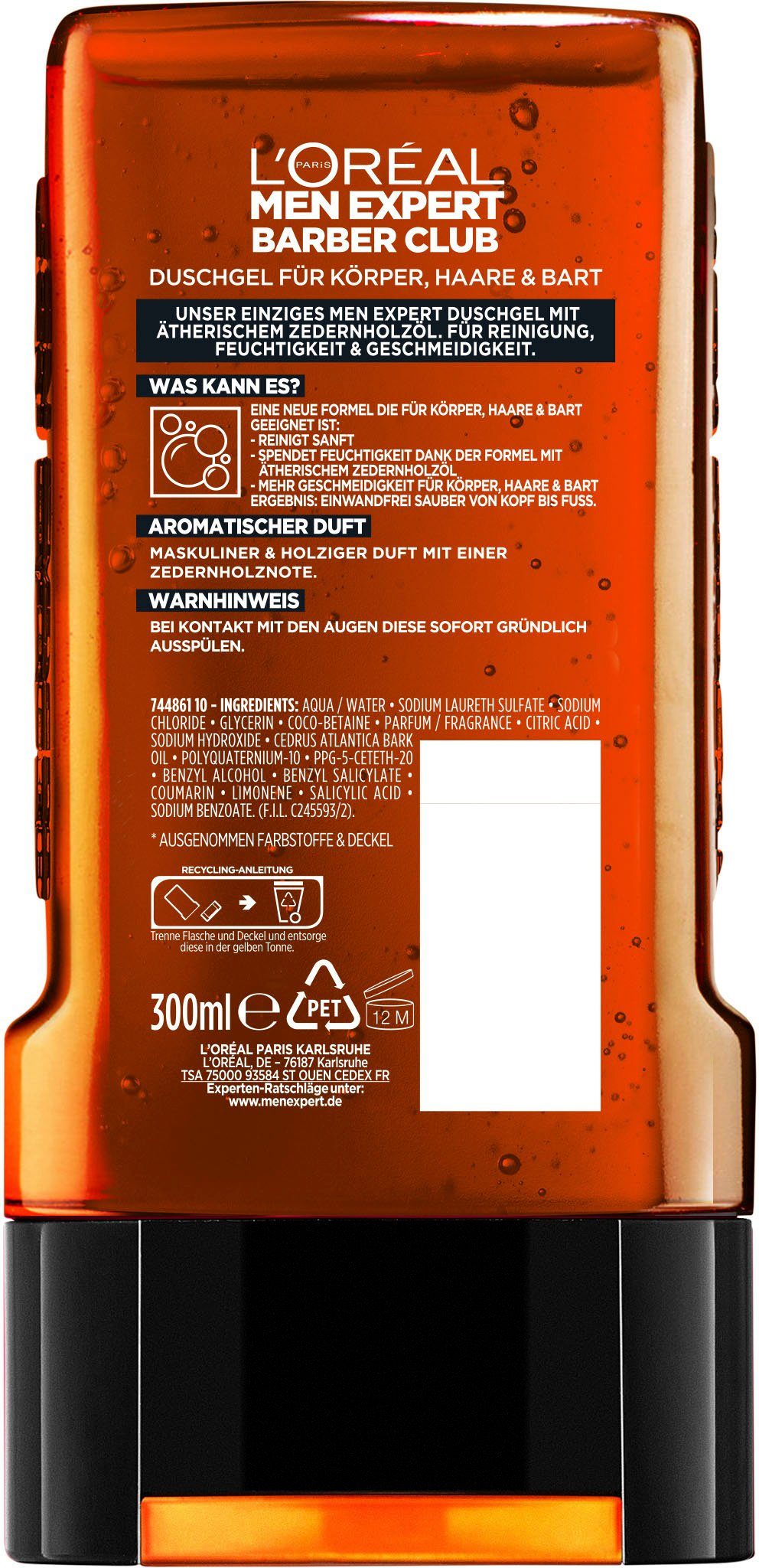 L'ORÉAL PARIS MEN EXPERT Duschgel Barber Club, 6-tlg.