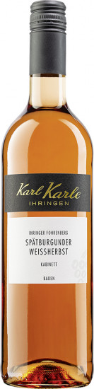 2022 Fohrenberg Spätburgunder Weißherbst Kabinett halbtrocken - Karl Karle, Privatkellerei