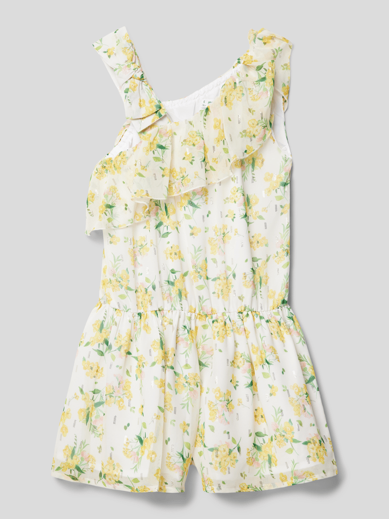 Playsuit mit Allover-Muster in ecru