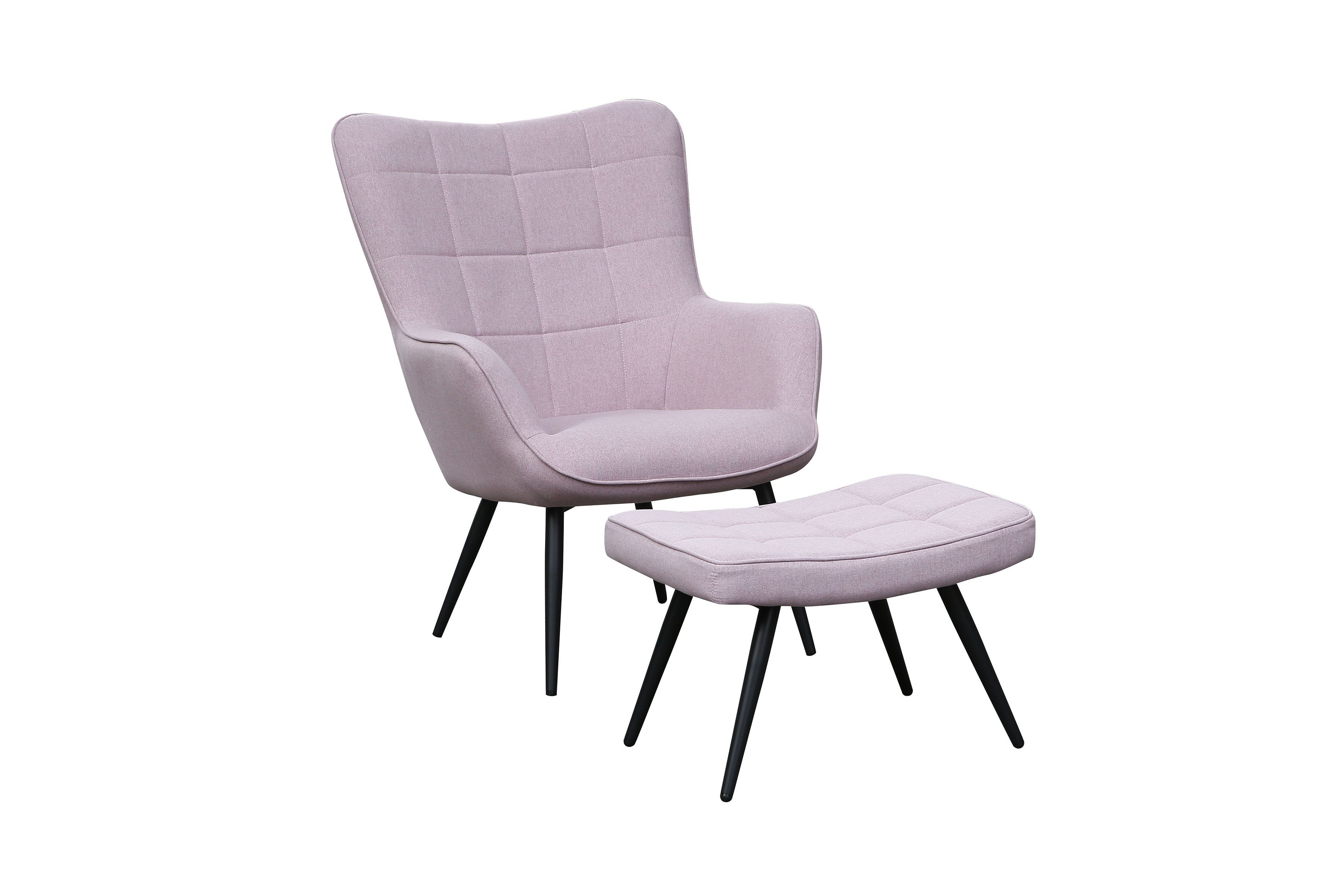 Homexperts Polsterstuhl ULLA *, Webstoff Altrosa, B59xH39xT41cm