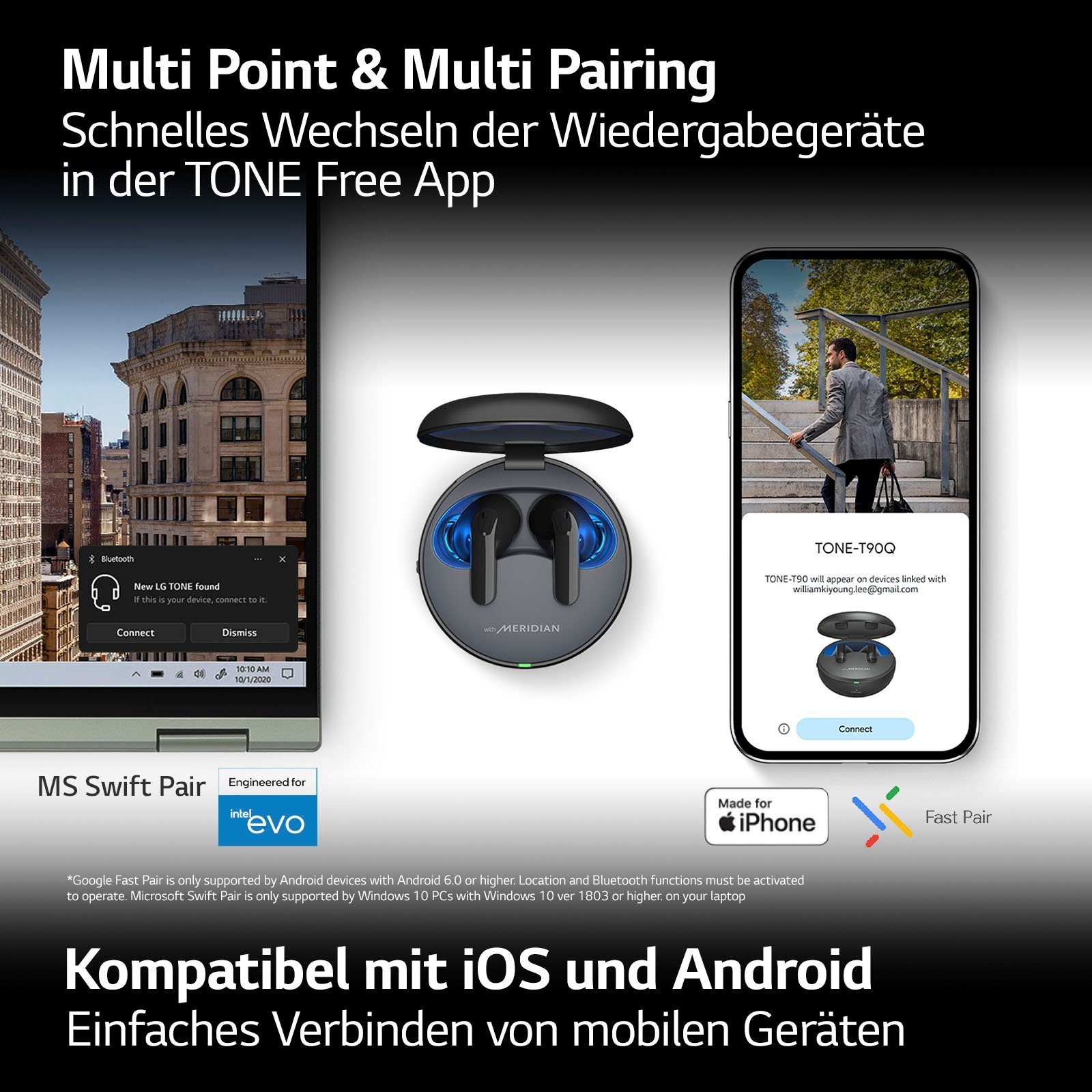 LG TONE Free DT90Q wireless In-Ear-Kopfhörer