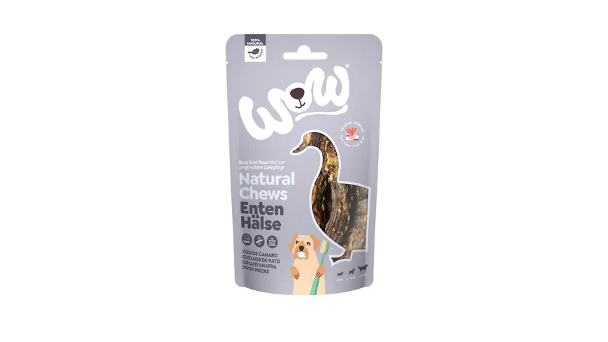 WOW Hundesnack Natural Chews Entenhälse 250 g