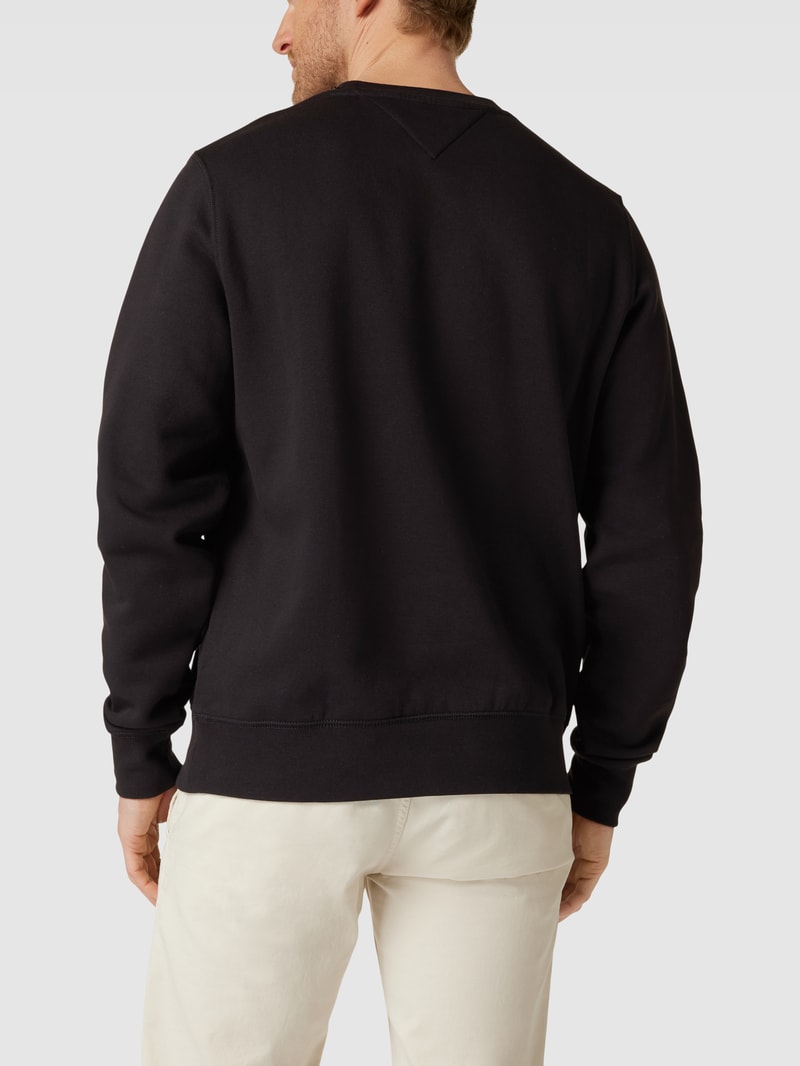 Sweatshirt mit Label-Stitching Modell 'TOMMY LOGO SWEAT' in schwarz