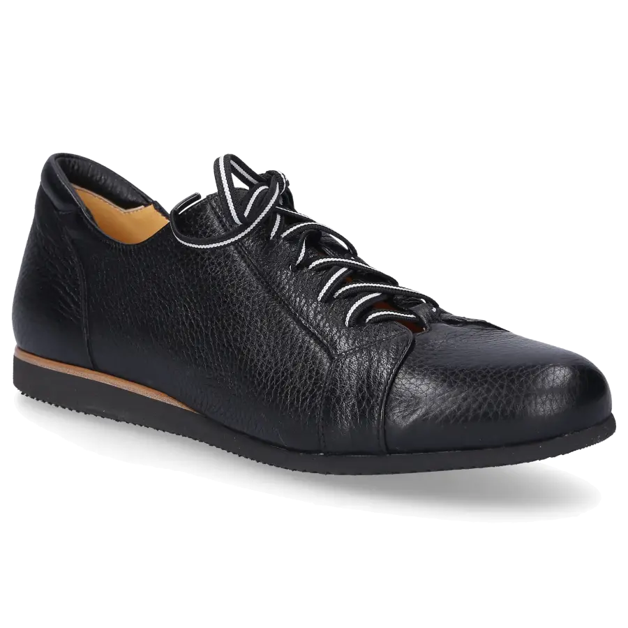 Truman's - Sneaker low 9142 Hirschleder Logo schwarz - schwarz