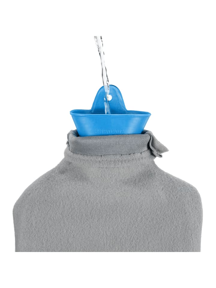 relaxdays Wärmflasche in Blau/ Grau - 1,5l günstig kaufen onesize