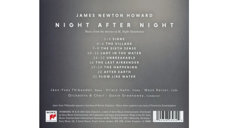 Night After Night (Music from the Movies of M. Nig