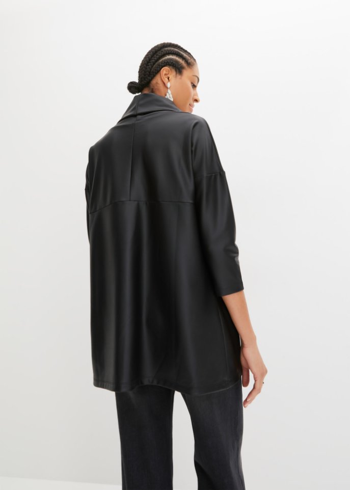 Lederimitatshirt