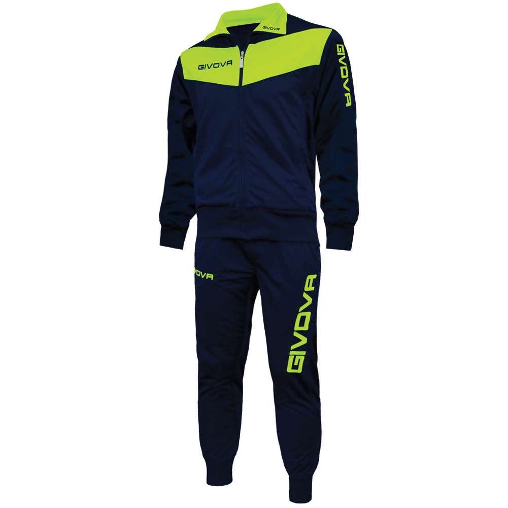 Givova Tuta Visa Trainingsanzug navy/neon-gelb