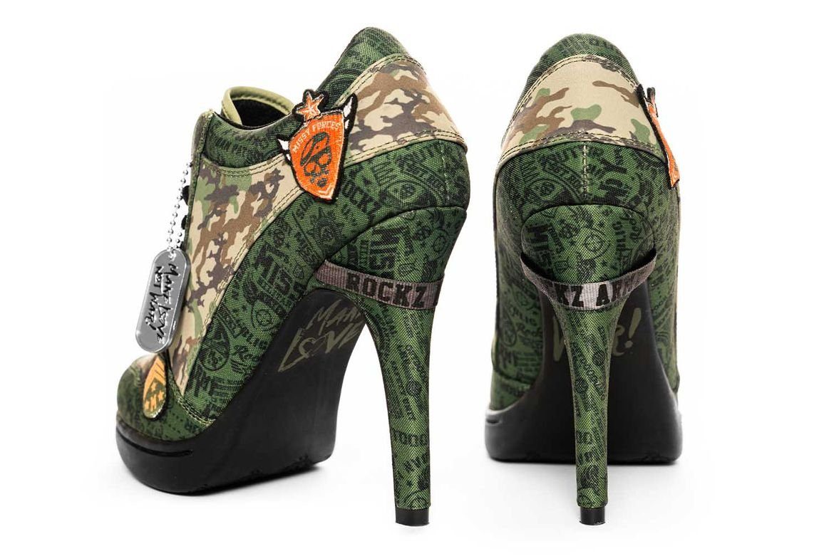 Missy Rockz ROCKZ ARMY camouflage / black High-Heel-Stiefelette Absatzhöhe: 8,5 cm