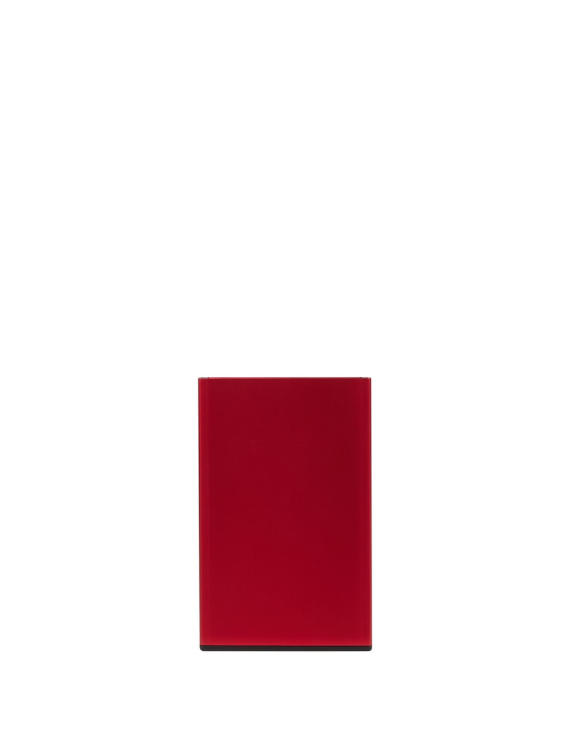Kartenetui aus Aluminium - RFID-blocking in rot