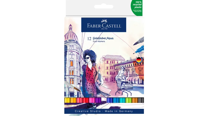 FABER-CASTELL Gofa Aqua Dual Marker 12er Etui