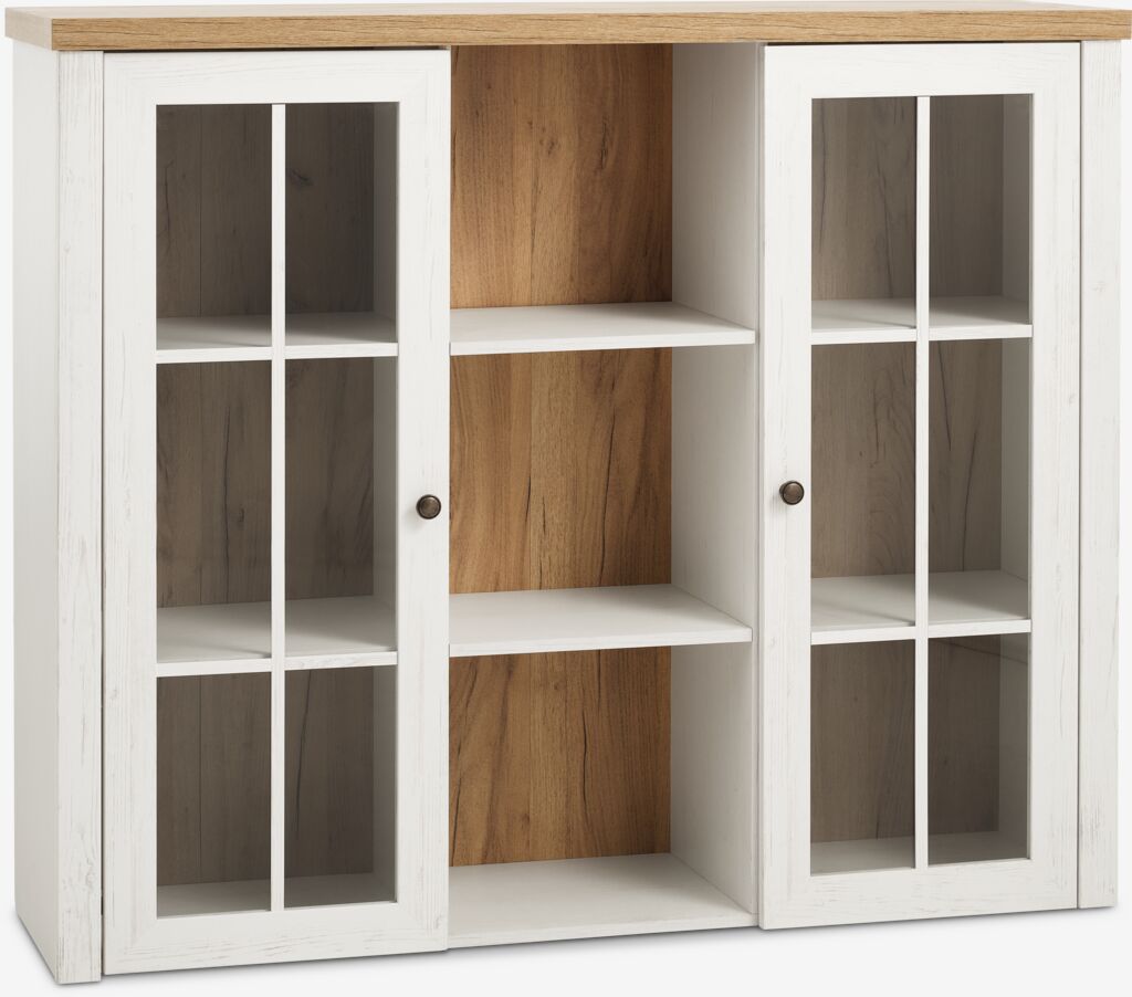 MARKSKEL Top MARKSKEL 2-türiges Sideboard weiß/Eiche