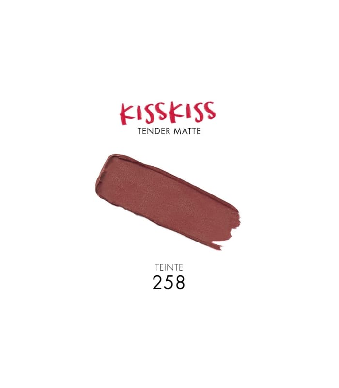 Guerlain-KISS KISS TENDER MATTE-Rouge à Lèvres Mat lumineux fin et fondant confort 16H