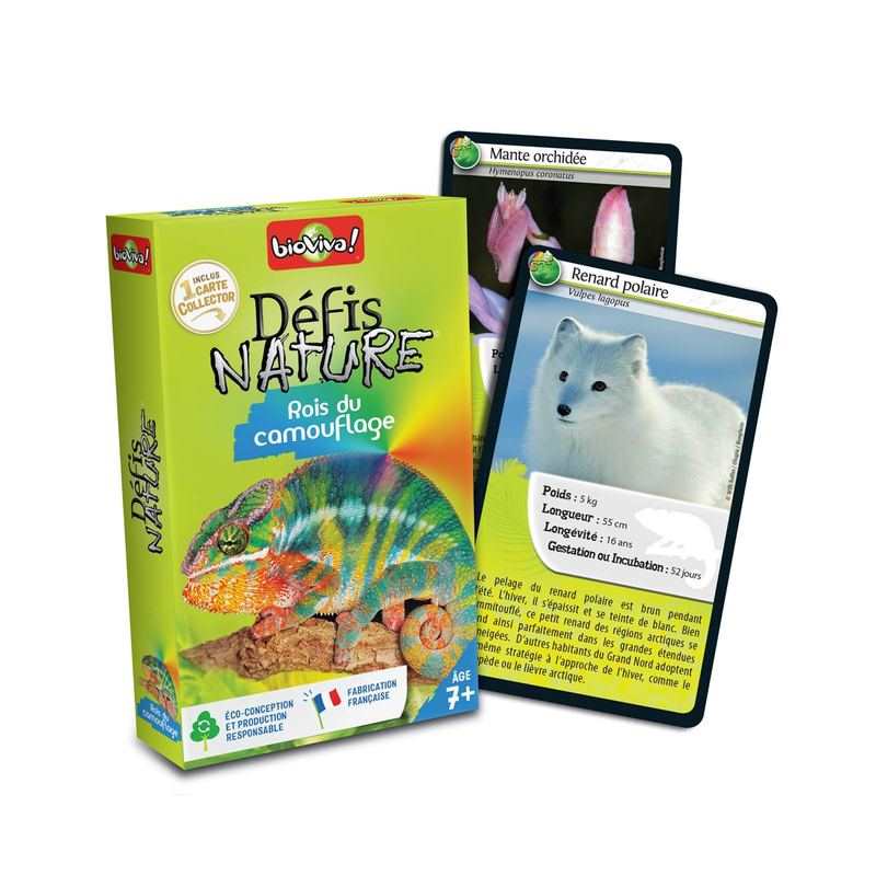 Jeu de cartes Défis Nature Rois du camouflage Bioviva