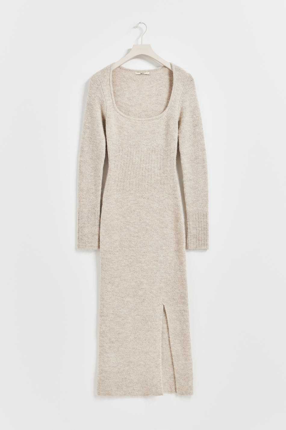 Square neck knit dress