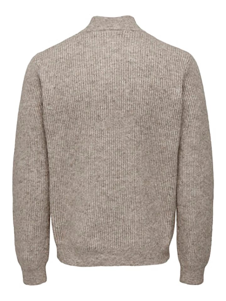 ONLY & SONS Pullover in Taupe günstig kaufen
