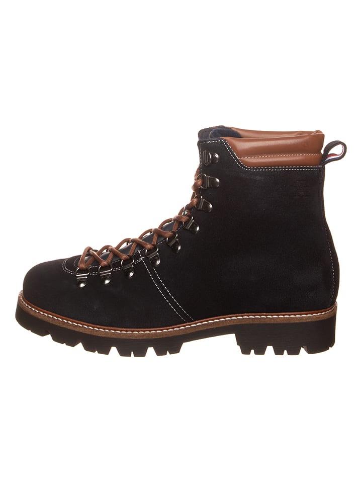 Tommy Hilfiger Shoes Leder-Boots in Dunkelblau günstig kaufen 40