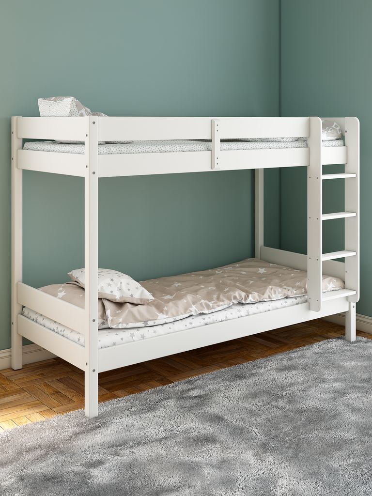 VESTERVIG Etagenbett VESTERVIG 2x90x200 inkl. Leiter weiß