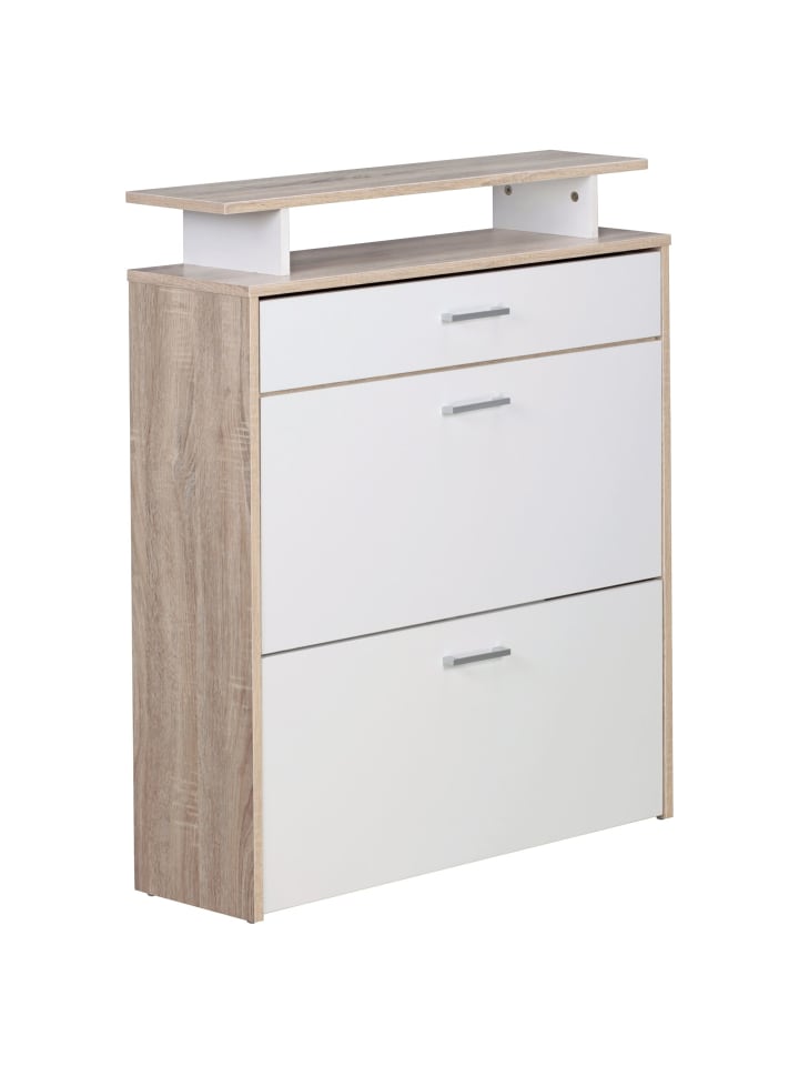 KADIMA DESIGN Schuhkipper | Sonoma Eiche, 80x95x24cm, Schublade günstig kaufen onesize