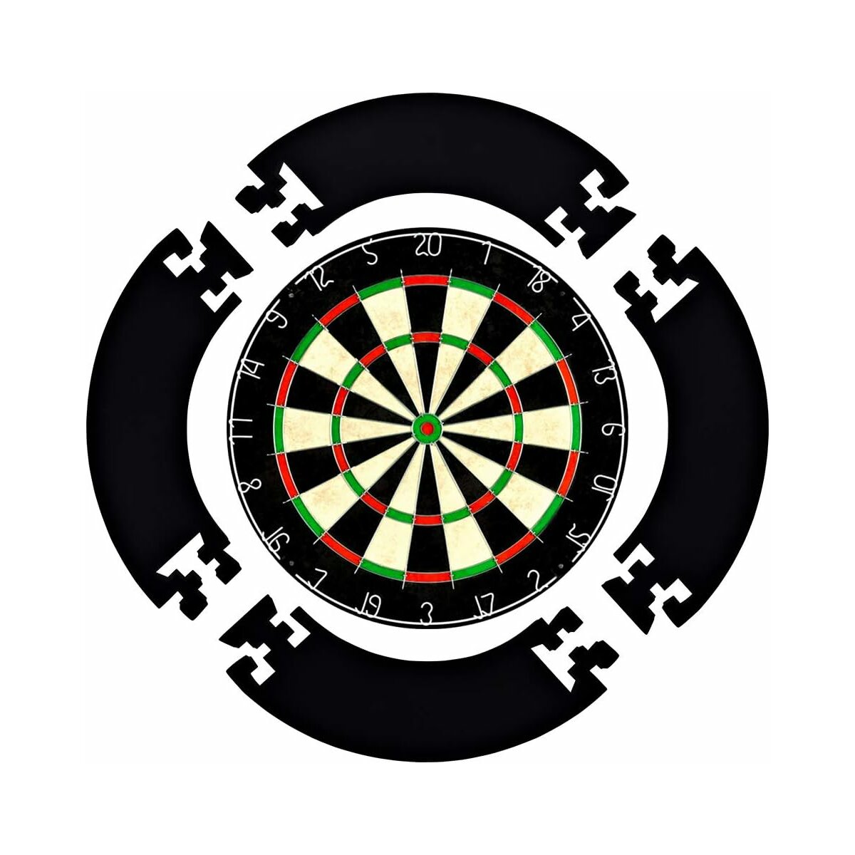 COFI 1453 Sisal/Borsten-Dartscheibe mit Stapelfreiem Bullseye, 18 g Stahlspitzen-Dartset
