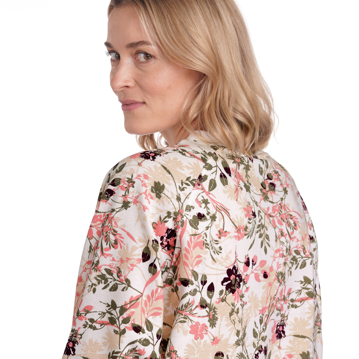 Damen Loungewear-Sweatshirt floral gemustert