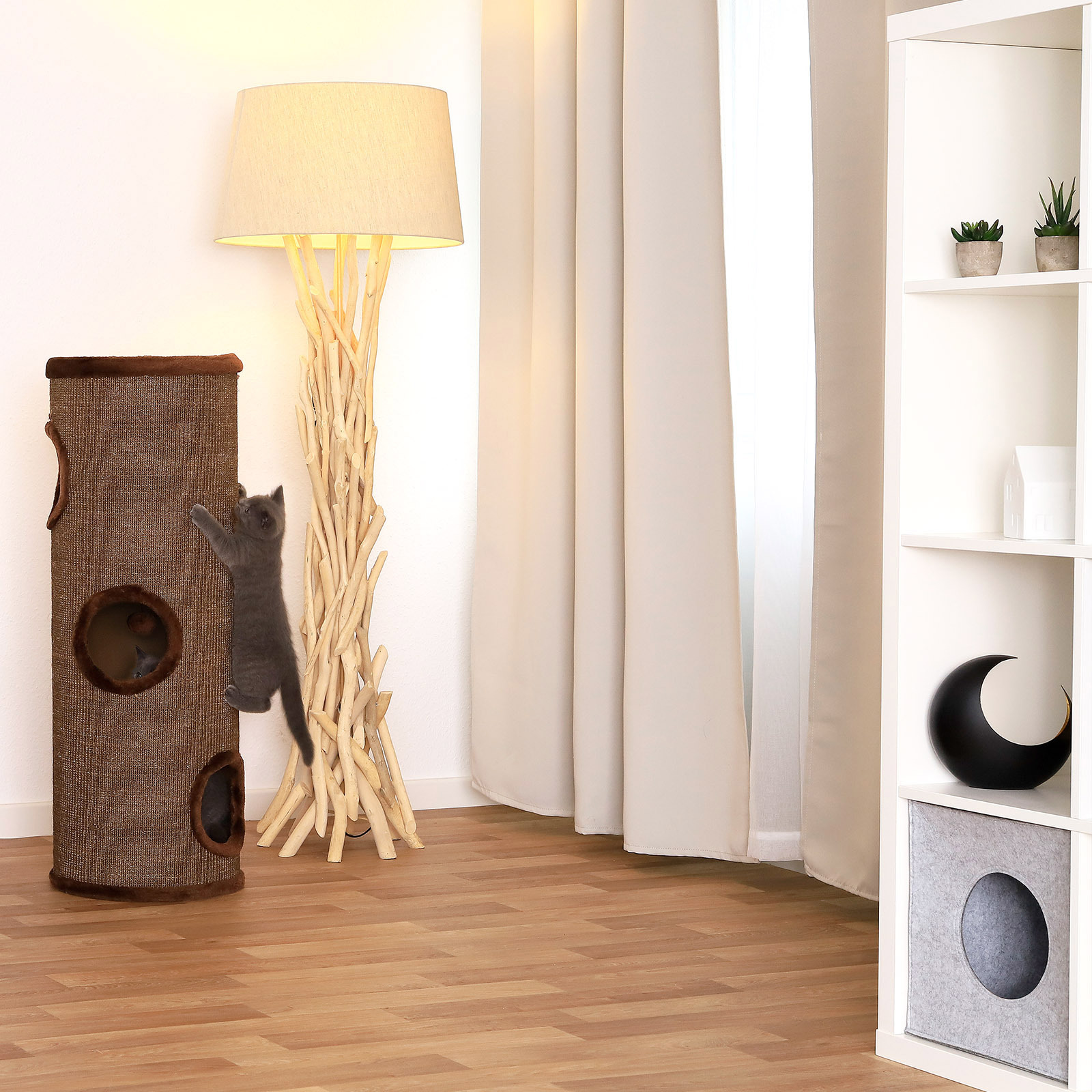 Lionto Kratztonnen Lionto 100cm Kratztonne mit Sisal braun