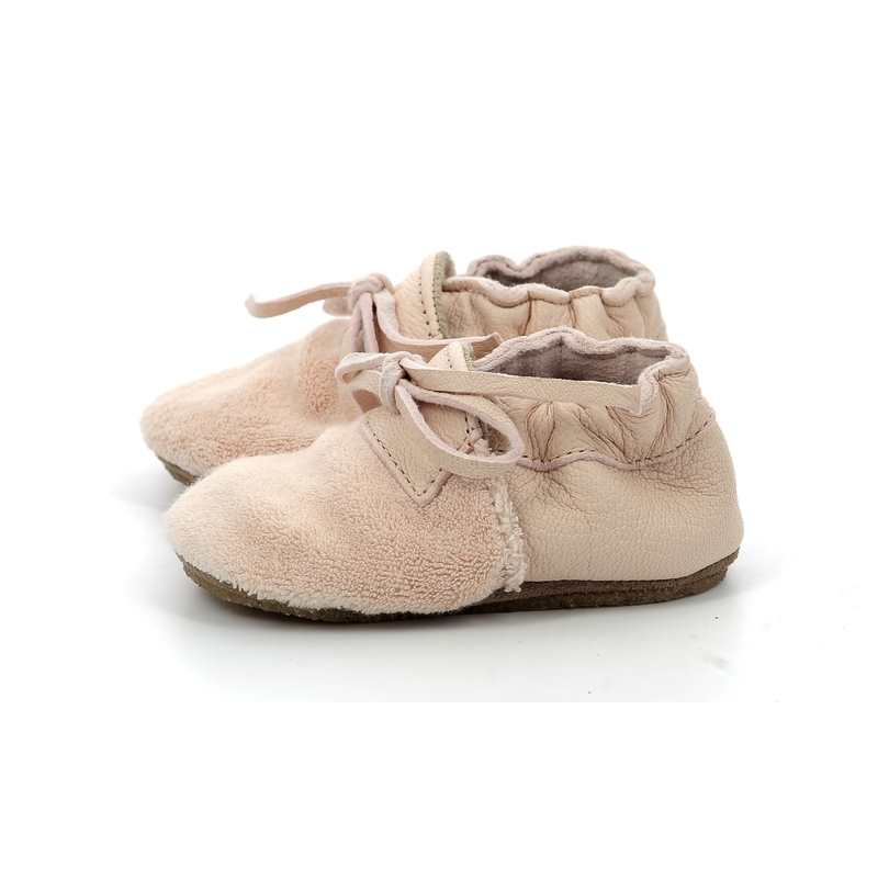 Chaussons cuir tannage vegetal Fleece Crp