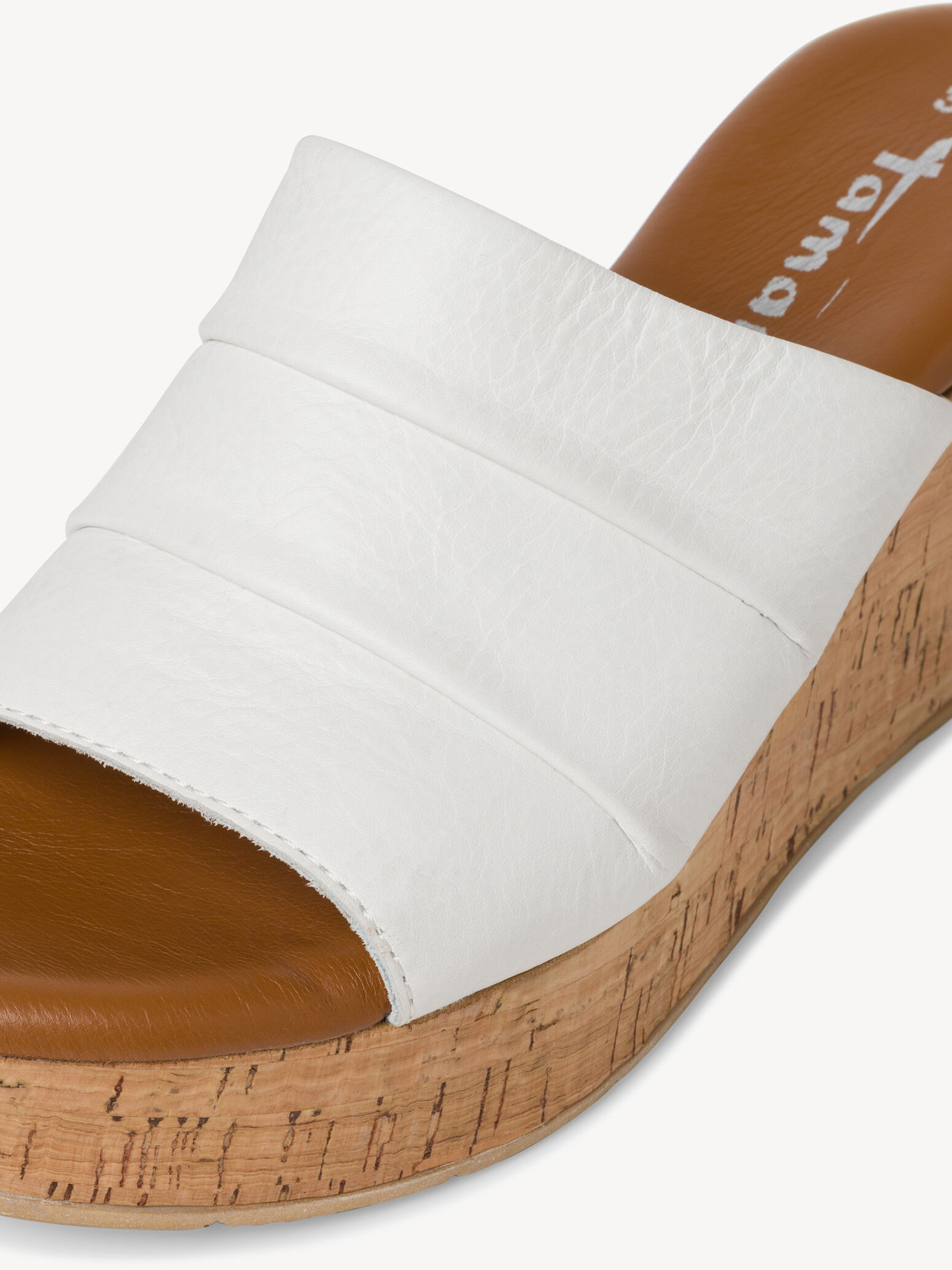 Mule en cuir - blanc