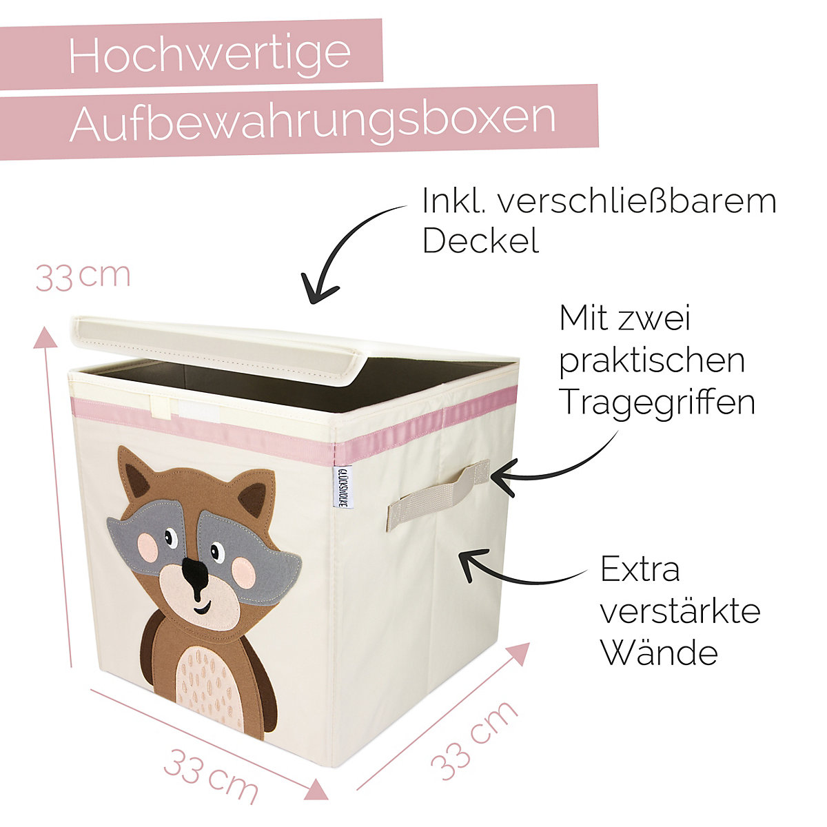 Aufbewahrungsboxen - 15 Motive I Spielzeugkiste mit Deckel I Boxen zur Aufbewahrung im Kallax Regal I Kinderzimmer Deko