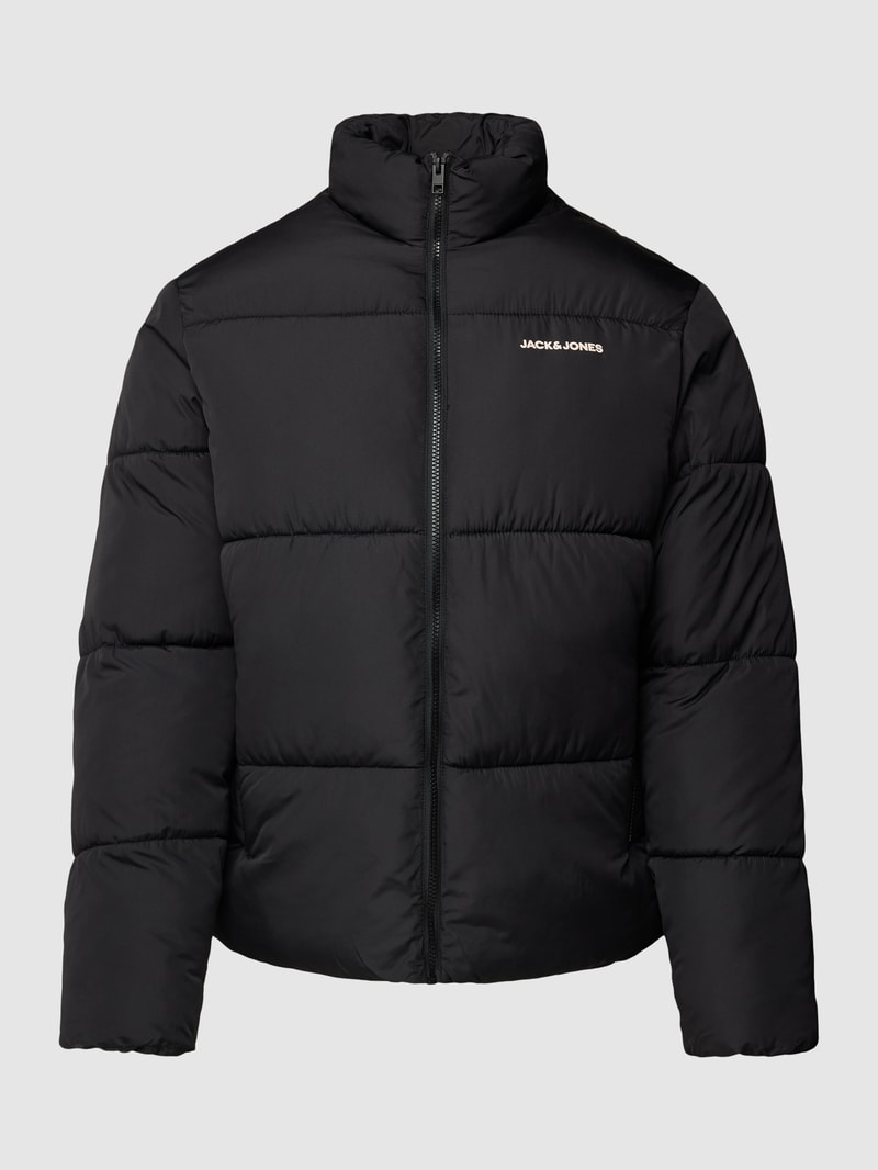 Steppjacke in unifarbenem Design Modell 'MAX' in schwarz