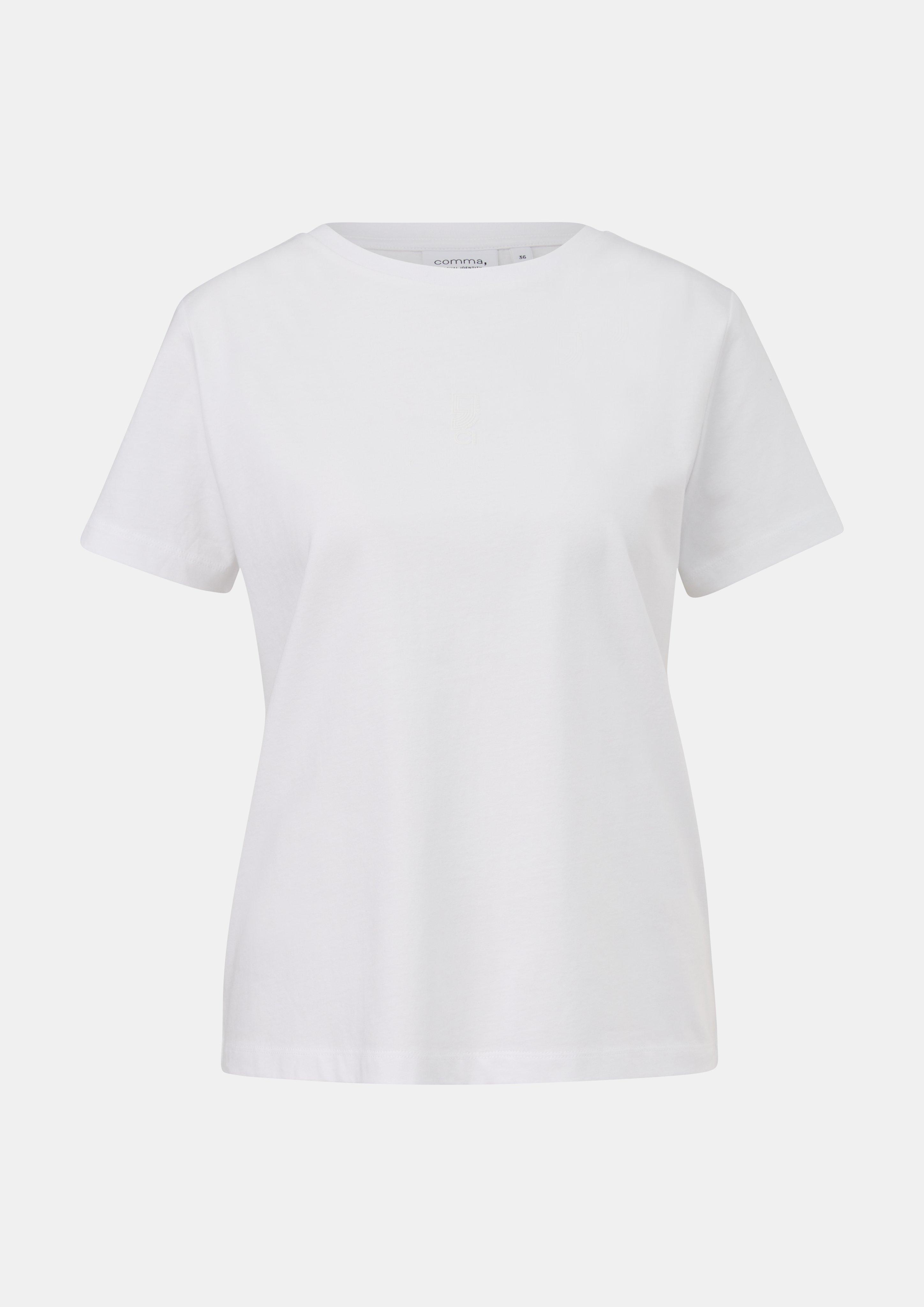 T-Shirt mit Frontprint - weiß
