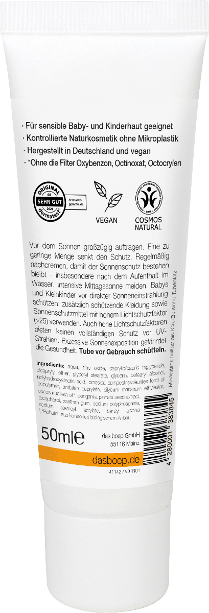 Sonnencreme sensitiv, LSF 50, 50 ml