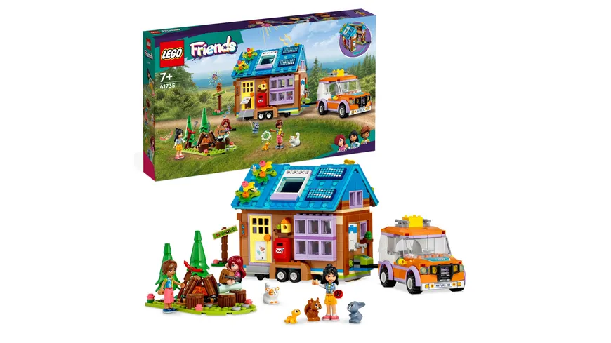 LEGO Friends 41735 Mobiles Haus, Camping-Spielzeug mit Auto