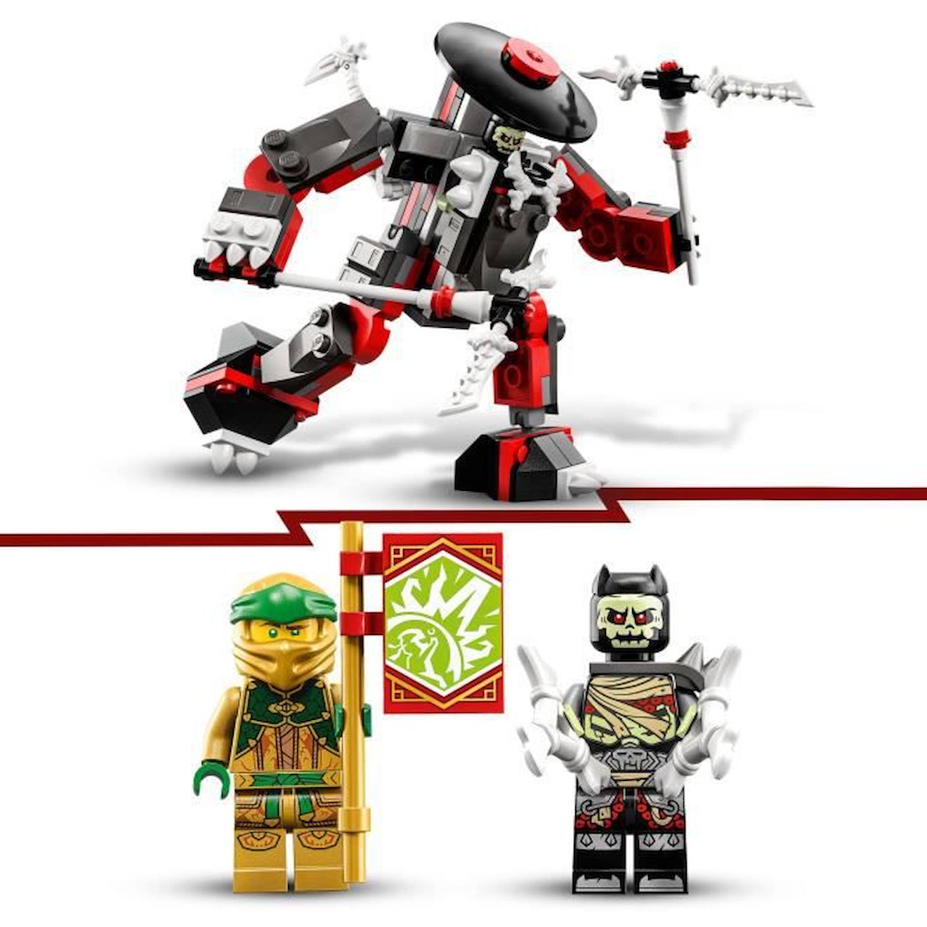 LEGO® NINJAGO 71781 Le Combat des Robots de Lloyd – Évolution, Jouet avec 2 Minifigurines blanc
