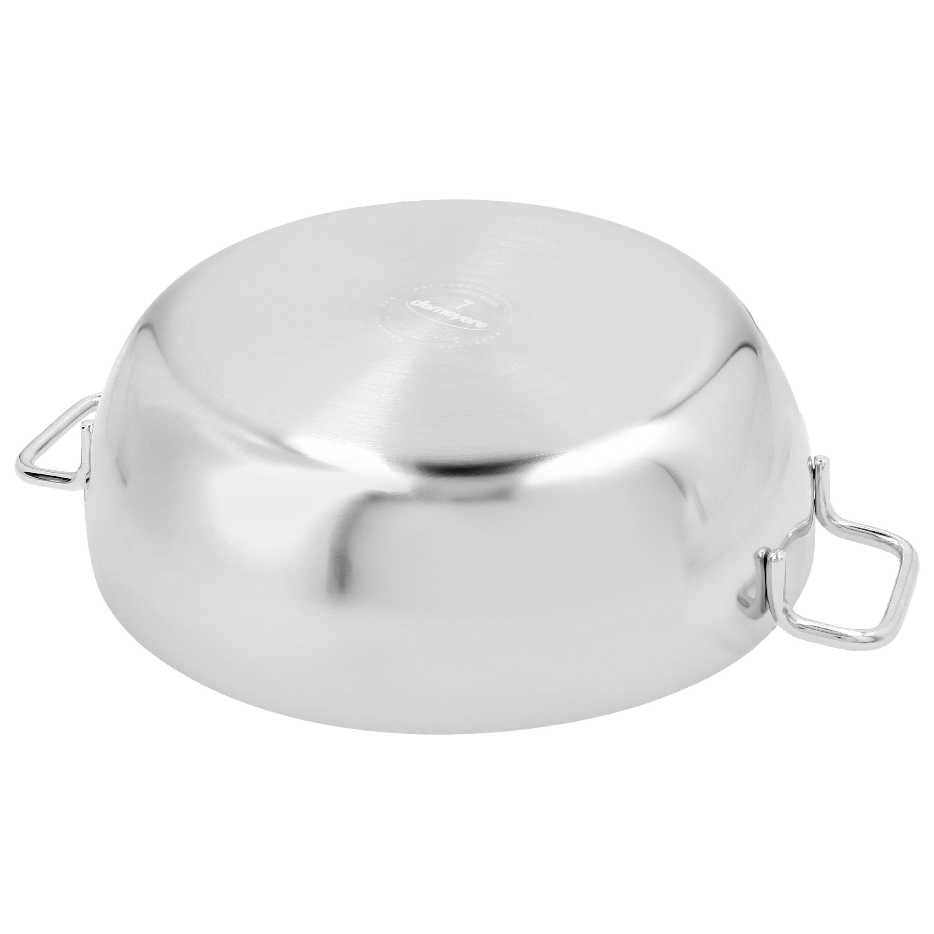 Konische Schmorpfanne mit Glasdeckel 28 cm, 18/10 Edelstahl