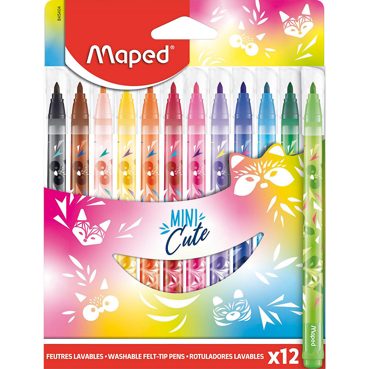 Filzstifte MINI Cute, 12 Farben, auswaschbar