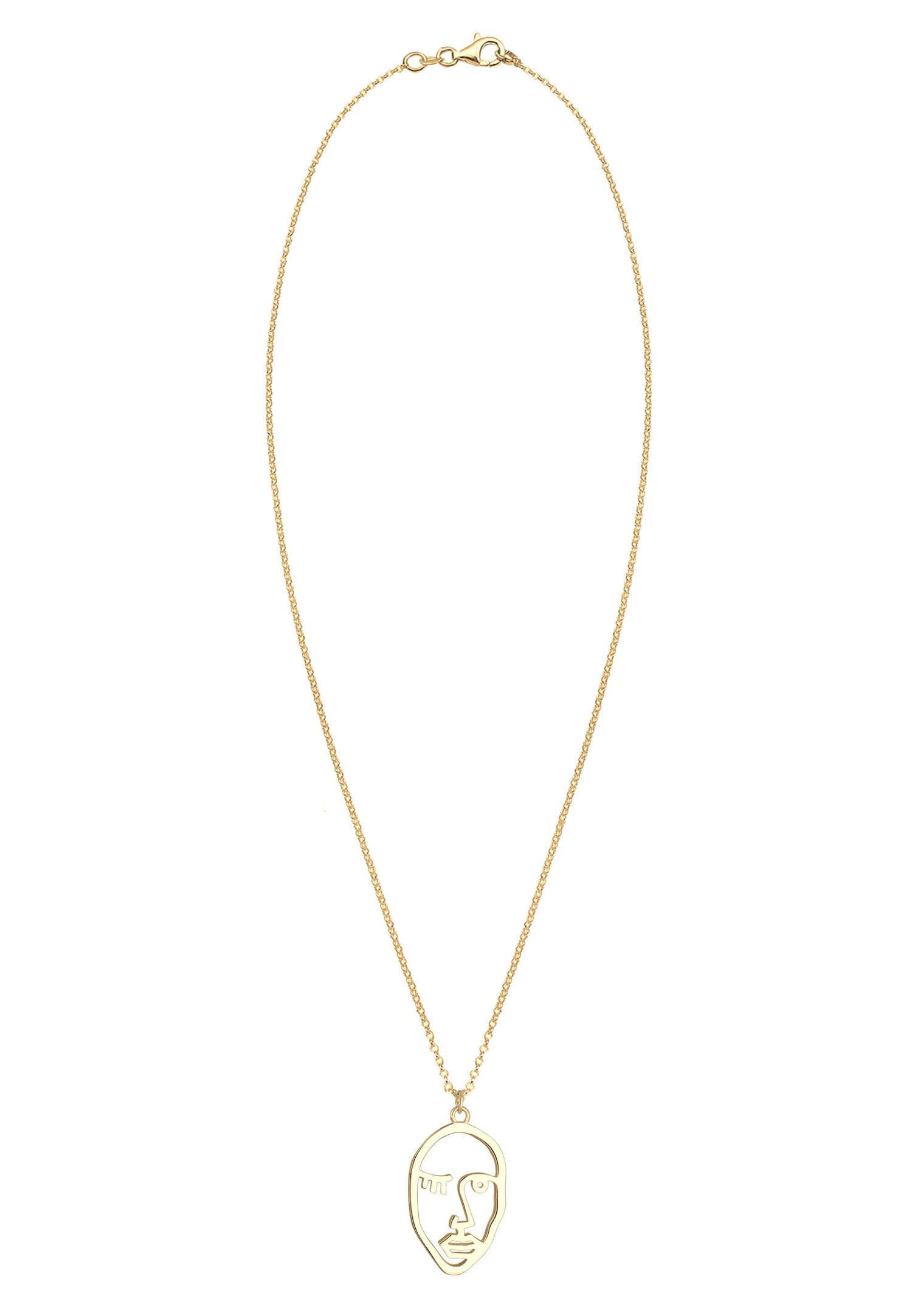 Elli Twinkle Face Collier Donna (925/1000) Argento