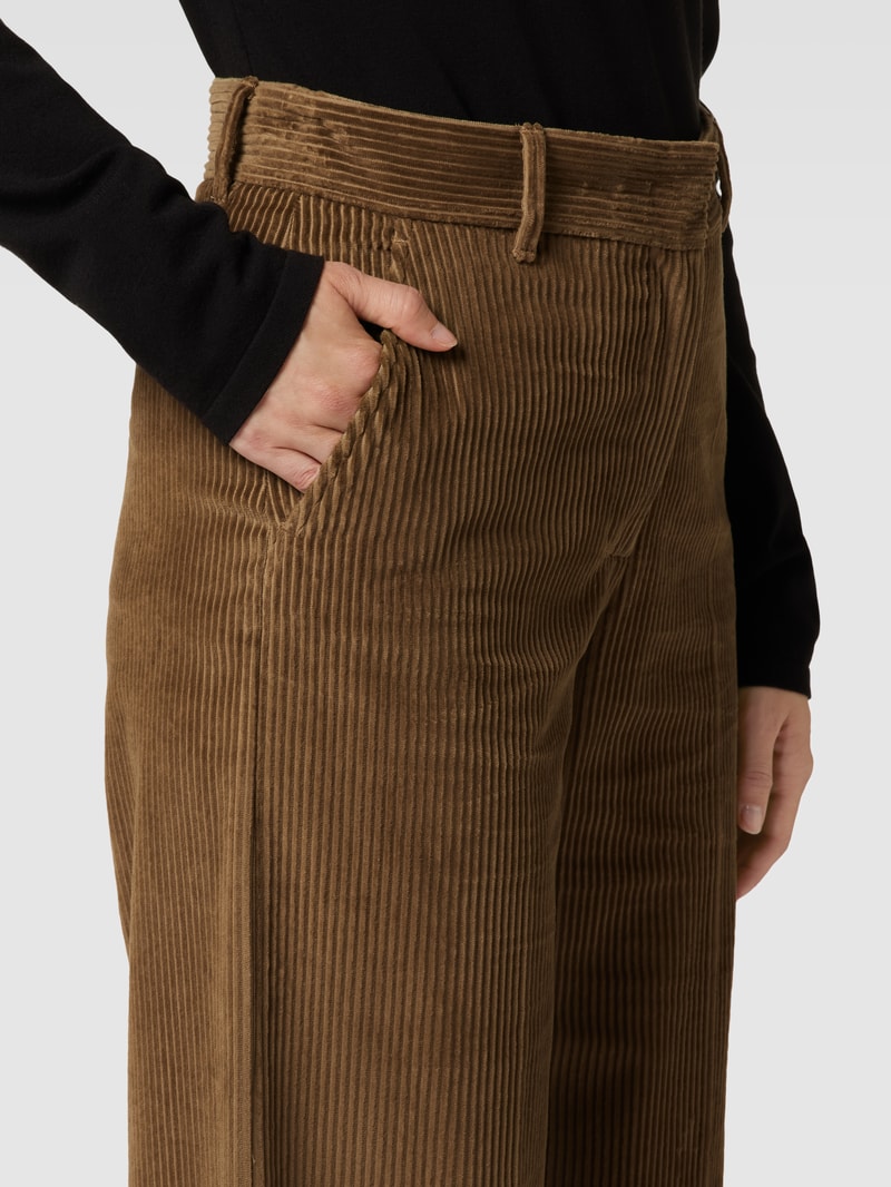 Hose in Cord-Optik Modell 'TANIA' in camel