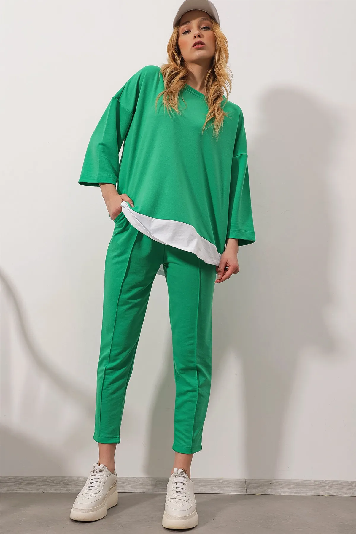 Trend Alaçatı Stili  Zweiteiler - Grün - Regular Fit