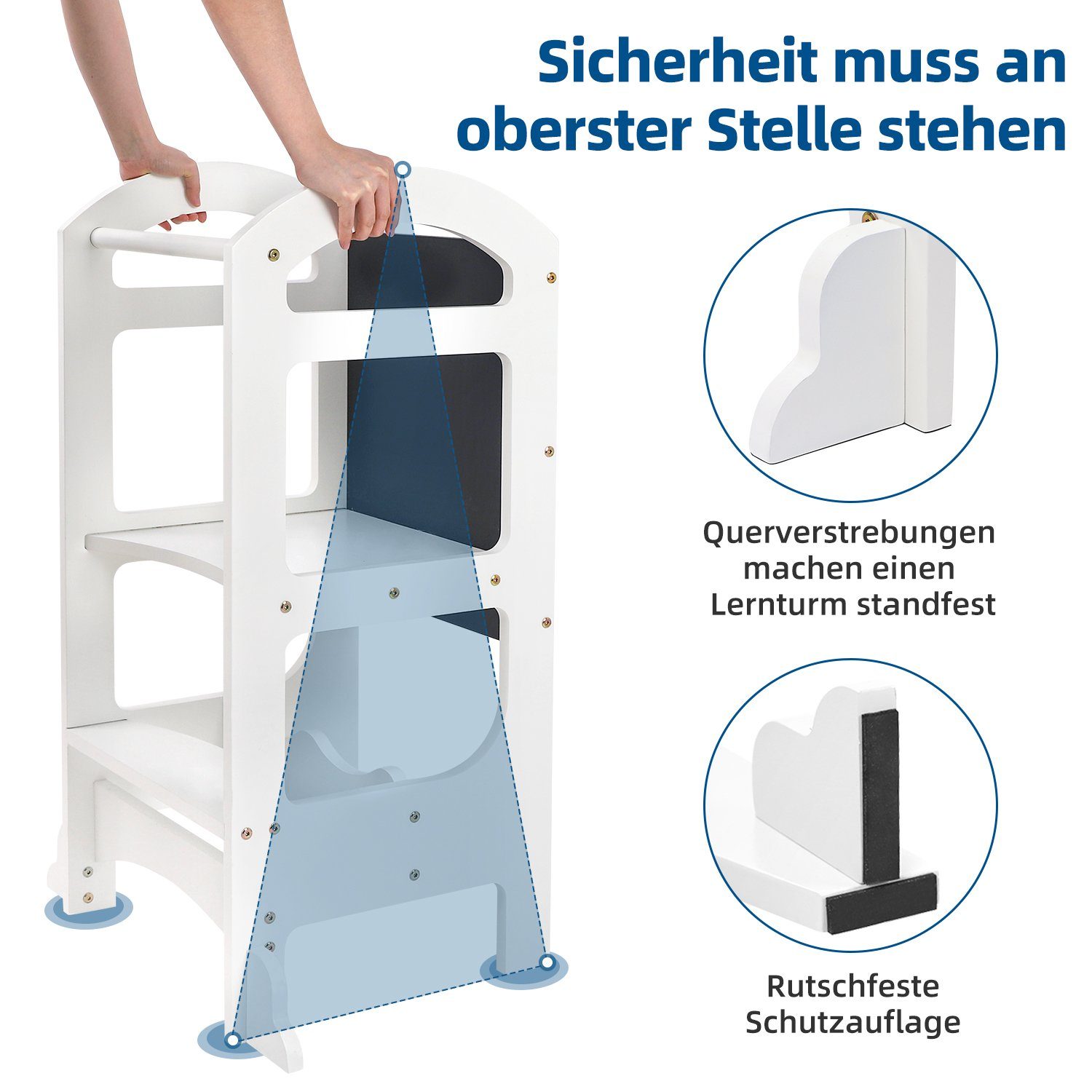 Ezebaby Stehhilfe Lernturm Für Kinder 1+ Tritthocker Lernstuhl Kinderhocker