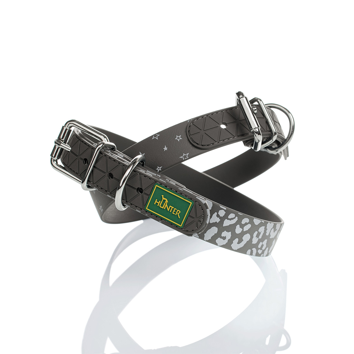 Hunter Halsband Convenience Reflect grau Sterne bei ZooRoyal