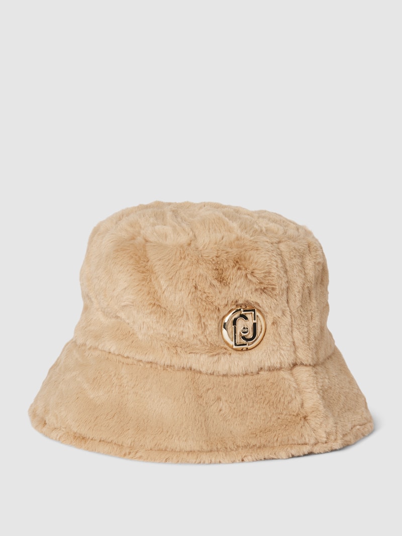 Fischerhut mit Kunstfell Modell 'Cloche' in offwhite