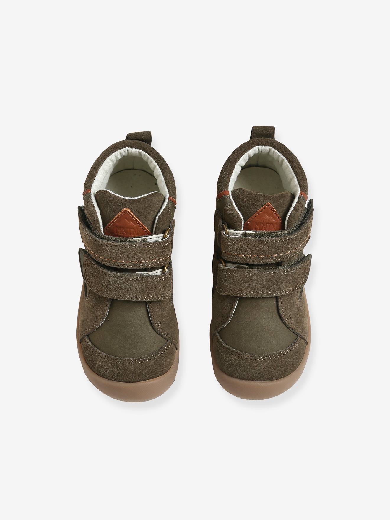 Bottines scratchées garçon collection maternelle kaki