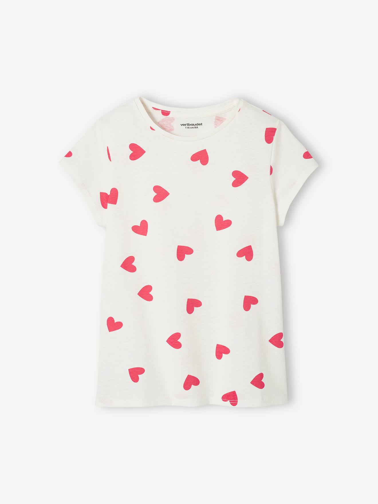 Lot de 3 t-shirts Basics détails irisés fille framboise