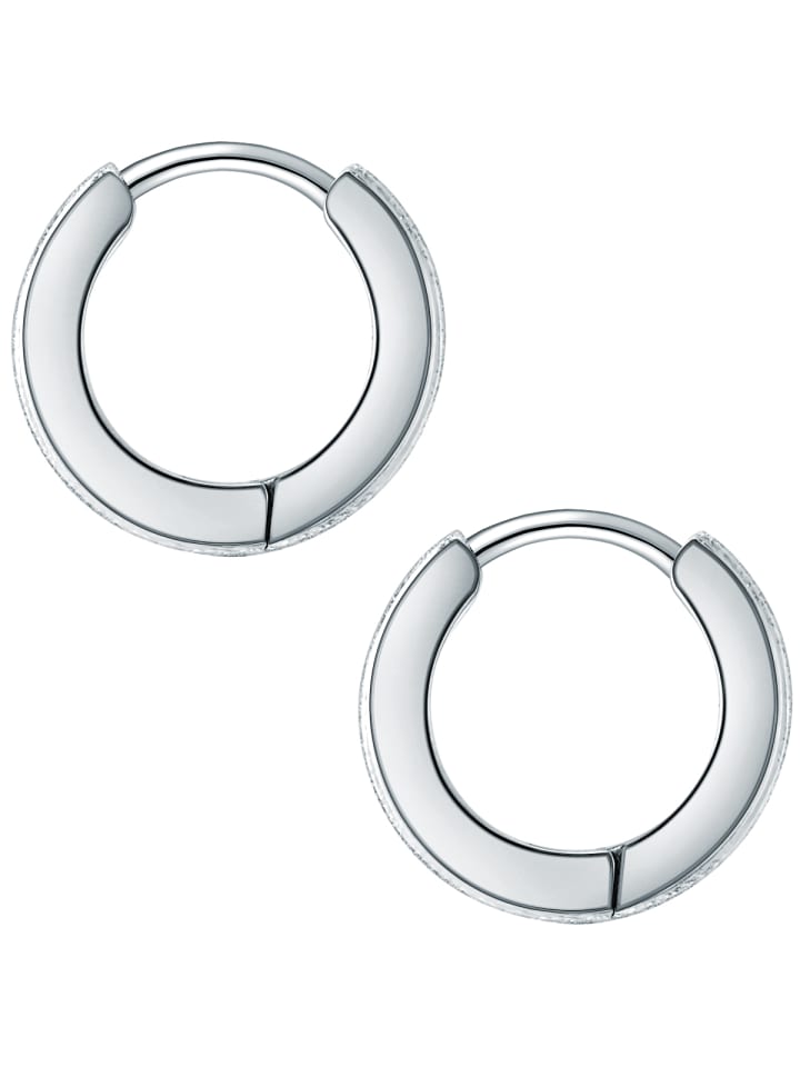 Eastside NY Creolen Edelstahl in silber günstig kaufen 1 cm