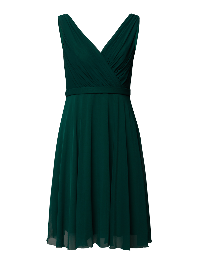 Cocktailkleid in Wickel-Optik in smaragdgrün
